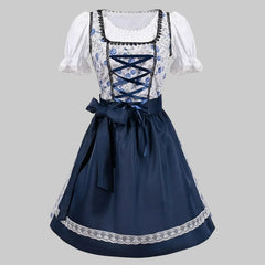 Astrid | Damen Stilvolles Dirndl Sommerkleid in Blau