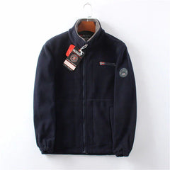 Winddichte & atmungsaktive Herren-Fleecejacke in Dunkelblau