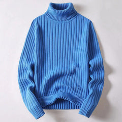 Herren-Rollkragenpullover aus Merinowolle - Wyatt in Blau