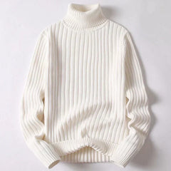 Herren-Rollkragenpullover aus Merinowolle - Wyatt in Weiß