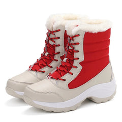 Sabrina | Warme  Schneestiefel in Rot