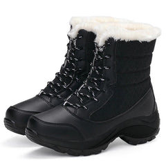 Sabrina | Warme  Schneestiefel in Alles Schwarz