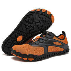 Stephan | Wasserdichte Unisex Barfußschuhe in Schwarz / Orange