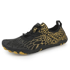Sabine | Stylische und wasserdichte Unisex Barfußschuhe in Schwarz / Gold