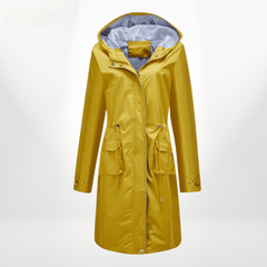 Angelika | Damen Klassisch Kordelzug Regenjacke in Gelb