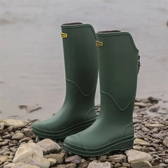 Tanja | Damen Knielange Orthopädische Gummistiefel in Grün