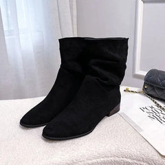 Western-Cowboy-Winterstiefel für Frauen in Schwarz