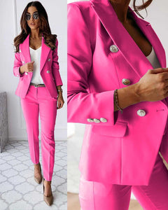 Velo - Eleganter Hosenanzug mit Jacke (Nur Jacke) in Fuchsia