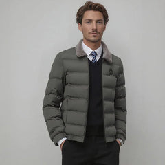 Montreux™ Jacke mit strukturiertem Kragen und Wärmeisolierung / Umfassender Schutz vor Kälte und Regen mit anspruchsvollem Stil! in Grau