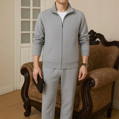 Monaco™ Set aus hochwertigem Rollkragen-Sweatshirt / Minimalistische Eleganz mit absolutem Komfort! in Grau