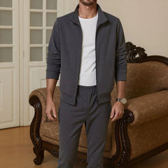 Monaco™ Set aus hochwertigem Rollkragen-Sweatshirt / Minimalistische Eleganz mit absolutem Komfort! in Dunkelgrau