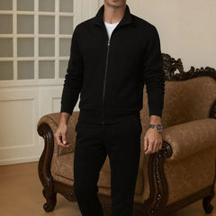 Monaco™ Set aus hochwertigem Rollkragen-Sweatshirt / Minimalistische Eleganz mit absolutem Komfort! in Schwarz