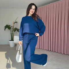 Beauty™ Sweatshirt-Set aus weichem Stoff mit samtiger Oberfläche / Anspruchsvoller Minimalismus für den Alltag! in Blau
