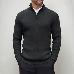 Walhalla™-Pullover aus hochwertigem Rippstrick mit Rollkragen / Minimalistisches Design, makellose Struktur und eine beeindruckende Präsenz! in Schwarz