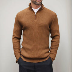 Walhalla™-Pullover aus hochwertigem Rippstrick mit Rollkragen / Minimalistisches Design, makellose Struktur und eine beeindruckende Präsenz! in Braun