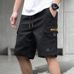 Brooklyn™ Cargo-Shorts mit Verstellbarem Kordelzug und Modernem Look in Schwarz