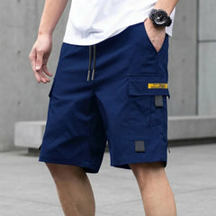 Brann - Hochwertige Cargoshorts im Utility-Stil in Dunkelblau