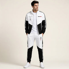 Cassian Paris™ Set mit Stehkragenjacke und Jogginghose in Schwarz