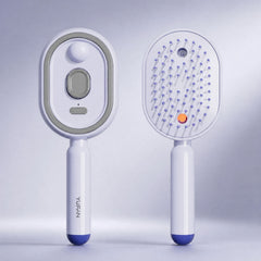 3-in-1 Elektrische Haarbürste – Reduziert Frizz, Glättet und Massiert Ohne Haarbruch in Blau