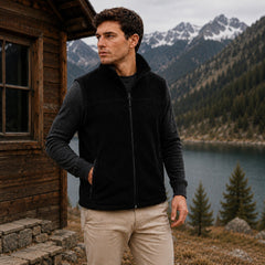 Timber™ Thermoweste mit Fleecefutter und Schützendem Stehkragen in Schwarz