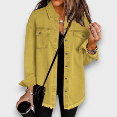 Karela – Klassische Jeansjacke in Gelb