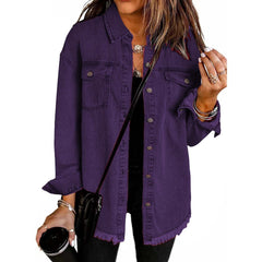 Helene™ | Zeitlose Jeansjacke für jeden Tag in Violett