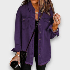 Karela – Klassische Jeansjacke in Violett