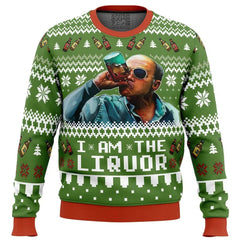 Unisex-Weihnachtsbluse mit Aufdruck, kuschelig und warm in Grün Liquor