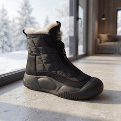 Winterbewegung™ - Stiefel mit Frontreißverschluss und Premium-Thermofutter in Schwarz
