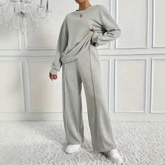Nobile™ Premium Sweatanzug mit Minimalistischem Design in Hellgrau