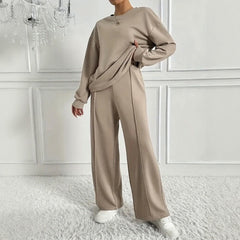 Nobile™ Premium Sweatanzug mit Minimalistischem Design in Sandbeige