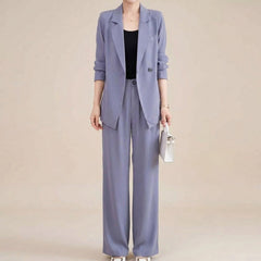 Alviera™ 2-teiliges Set mit Elegantem Blazer im Tailoring-Design in Grau