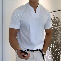 Aureon™-T-Shirt mit Schmaler Passform und Minimalistischem Design in Weiß