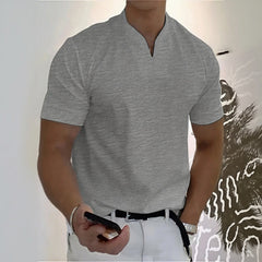 Aureon™-T-Shirt mit Schmaler Passform und Minimalistischem Design in Grau