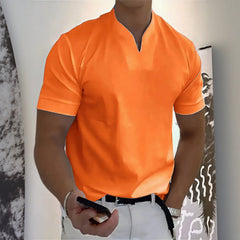 Aureon™-T-Shirt mit Schmaler Passform und Minimalistischem Design in Orange