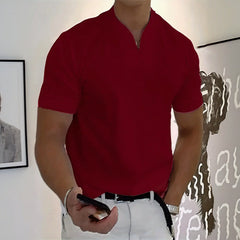 Aureon™-T-Shirt mit Schmaler Passform und Minimalistischem Design in Rot