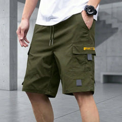 Brann - Hochwertige Cargoshorts im Utility-Stil in Dunkelgrün