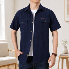 Abenteuer™ Hemd aus Baumwolle mit Utility Taschen in Denimblau