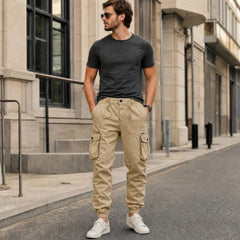 Everest™ Cargohose mit Utility-Taschen und Jogger-Bündchen in Khaki