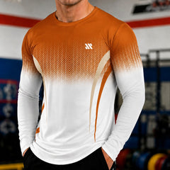 Valen™ Langarmshirt aus Sportgewebe mit UV-Schutz in Orange