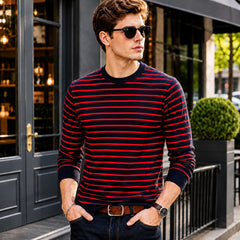Belmont™ Premium-Strickpullover mit Fleecefutter in Rot