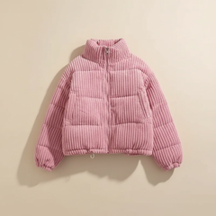 Zurich Quilted Puffer Jacket in Pink
