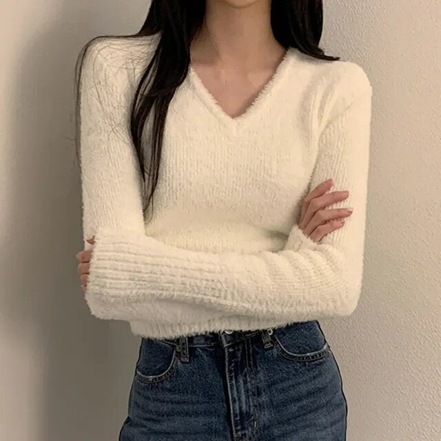 V-Ausschnitt Soft Feel Top