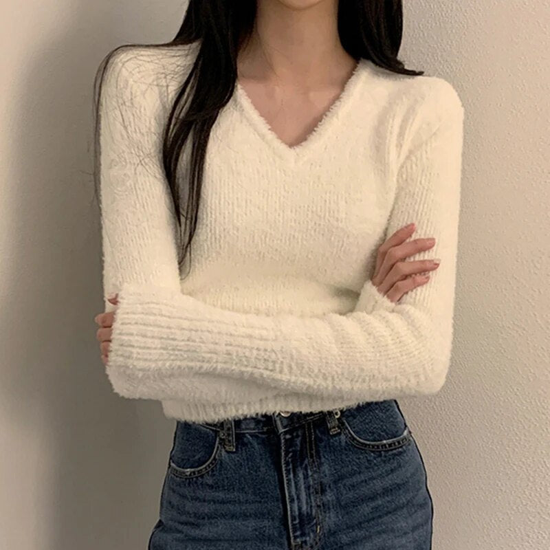 V-Ausschnitt Soft Feel Top