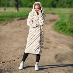 NIKITA - Bequeme strickjacke in Weiß
