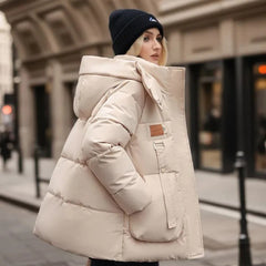 Elvira - Wintermantel - Warmer Mantel in Beige