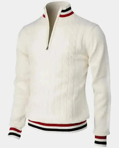 William | Herren Rundhals Basis-Pullover – Basic Pullover Herren in Elfenbeinweiß