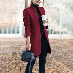 Modischer Trenchcoat für Damen | Lässig in Weinrot