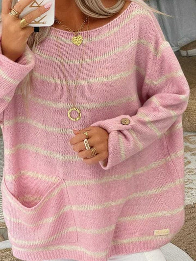 Samira - Modischer Gestreifter Pullover