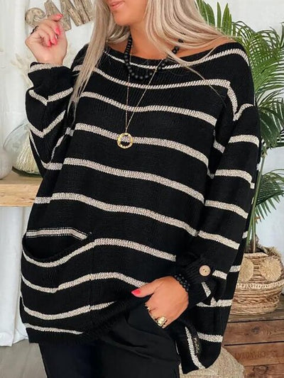 Samira - Modischer Gestreifter Pullover